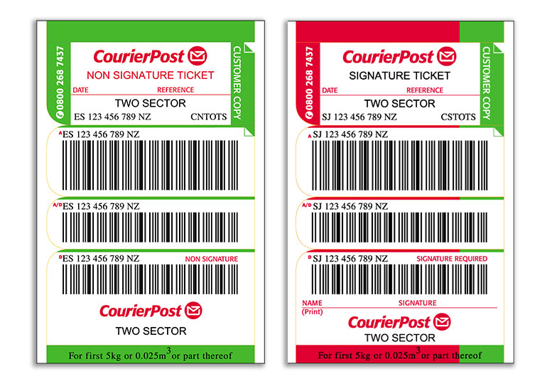Courier Post Parcel Tickets